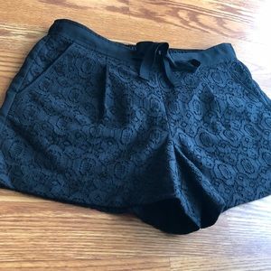 Ann Taylor LOFT Black Lace Shorts